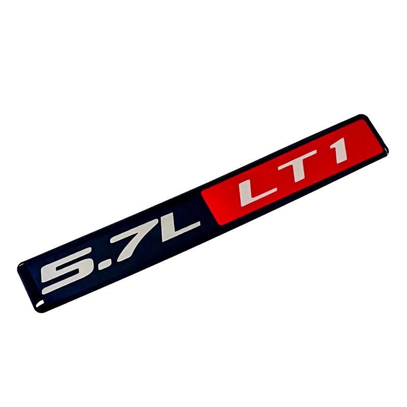 Pair Set LT1 5.7L Engine Emblem 3D Badge Decal NAMEPLATE