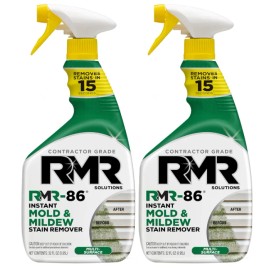 RMR Brands Instant Mold and Mildew Stain Remover Spray - Scrub Free Formula,2 Pack - 32 oz