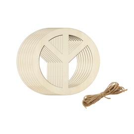 30 Pack 4 Inch Wood Peace Sign Unfinished Wood Pease Sign Cutouts Wooden Peace Sign Hanging Ornaments DIY Peace Craft Gift Tags for Home Party Decoration Craft Project