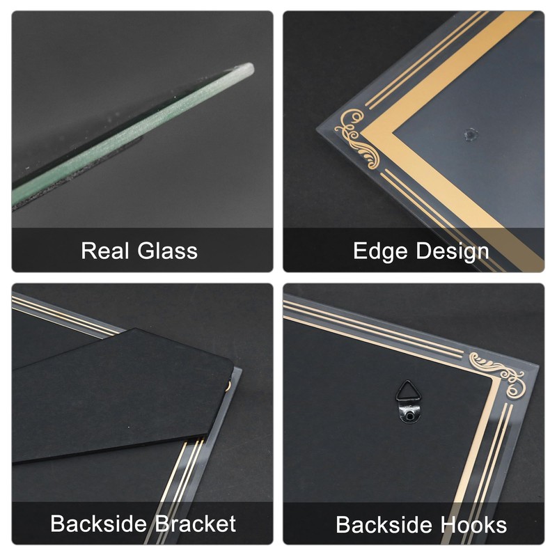 GraduatePro Gold A4 Glass Certificate Photo Frame Diploma Document Picture