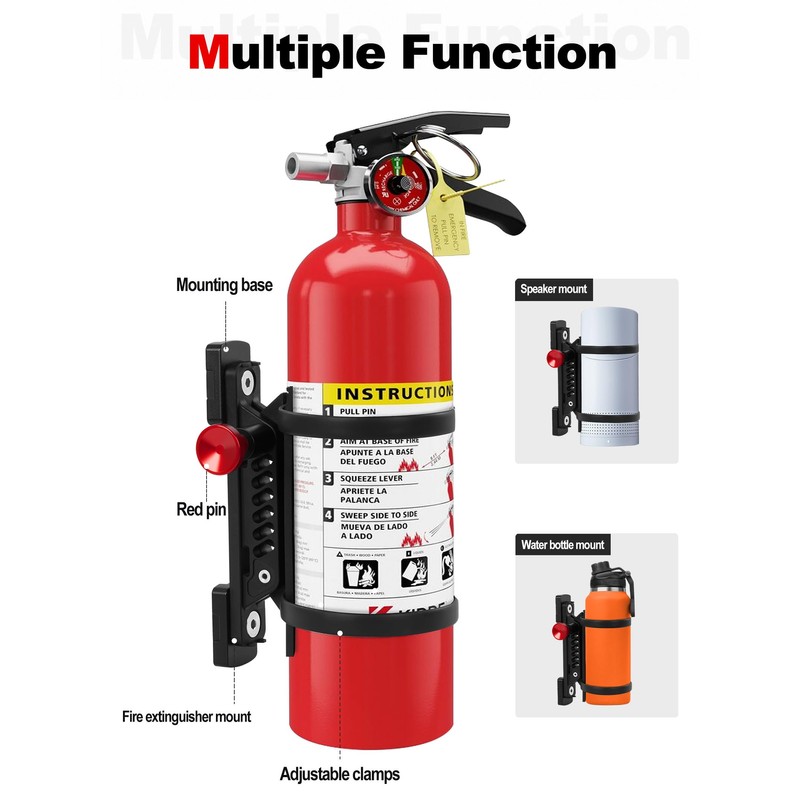 ZIDIYORUO MOLLE Panel Fire Extinguisher Mount Kit Fits 1"-2" Rigid