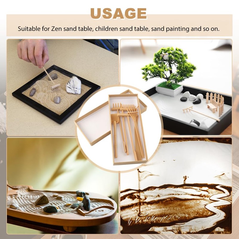 Plastic Mini Zen Garden Rake Tools, Zen Garden Tool Set