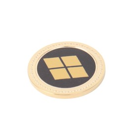 HOKUSHIN TRADING KAM-GD-006 Golf Marker, Family Crest Metal Marker, Gold