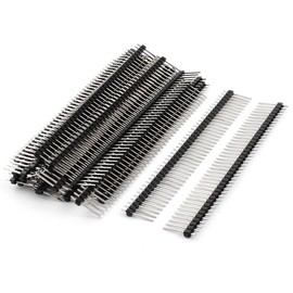 sourcingmap 25 Pcs 2.54mm Pitch 1x40 40-Pin Male Straight Pin Headers Strip 16mm