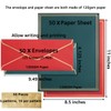 50 Pack Christmas Stationery Set with Envelopes, 8.5x11 Inches