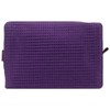 SoliVisk Waffle Weave Cosmetic Bags, Large (Plum)