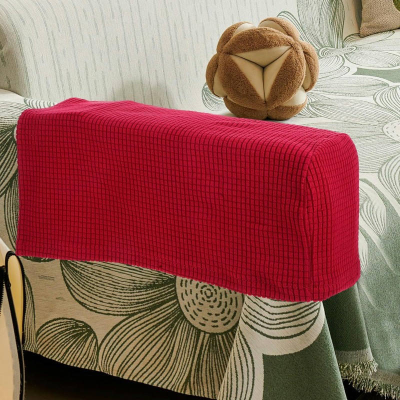 iplusmile 2Pcs Armrest Cover Elastic Sofa Armrest Protector Towels for