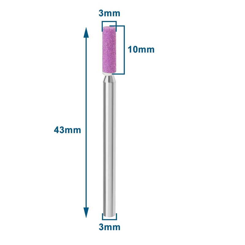 ECSiNG 20PCS Rotary Grinding Stones Drill Bit Red Corundum Grinding