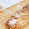 SACATR 100 Count Disposable Plastic Forks,Heavy Duty Plastic Forks, Clear