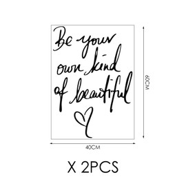 2 Sets of Inspirational Quotes Wall Stickers, Home Accessories, Simple and Versatile Wall Stickers, and Wall Decorations (Gold, Silver).