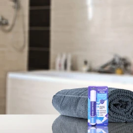 White Caulk Marker: Waterproof Silicone Colorant Paint, Stain Remover, Sink, Kitchen, Shower, Bathroom Tile - White, Wide 15mm Tip