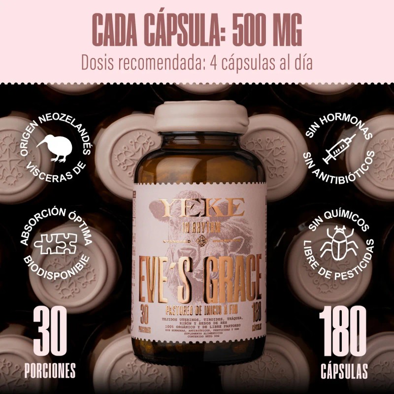 YEKE Multivitamnico Mujer Orgnico Tejidos Res Biotina 180 Cps -
