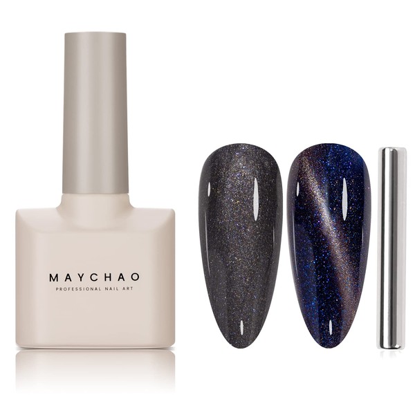 MAYCHAO 15ML Galaxy Cat Eye Gel Nail Polish 1Pc Dark