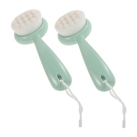 BIUDECO Facial Pore Cleansing Sc Face Exfoliator Sc 2pcs Manual Face Wash Brush Soft Bristles Face Scrub for Deep Cleansing for Home Travel
