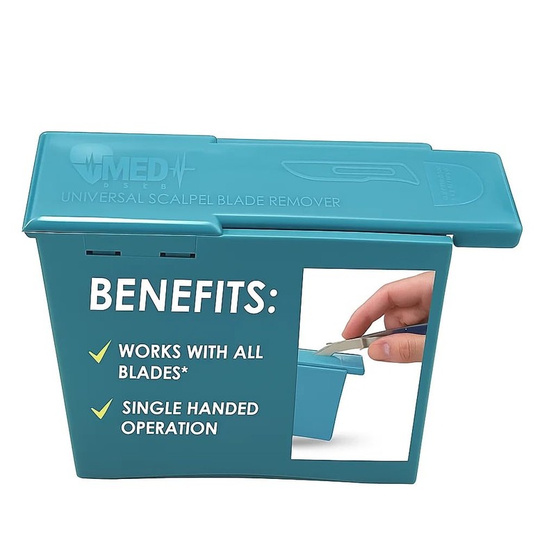 MedHelp Scalpel Blade Remover, Handheld Disposable Sharps Container, Blade Disposal