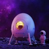 Astronaut Lander Galaxy Star Projector Night Light, Bluetooth Speaker Remote