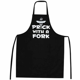 GIFTS 4 ALL New Mens Prick With a Fork Chef BBQ Apron, Mens Head Chef & Cooks Apron for Kitchen or BBQ, Mens BBQ & Kitchen Apron, Novelty Chefs Apron
