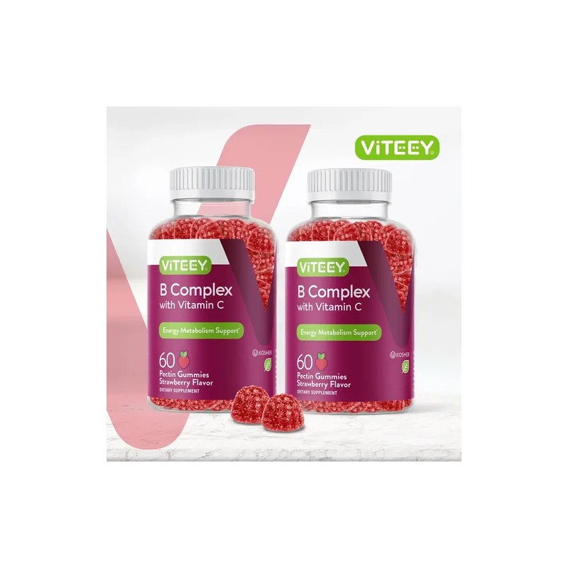 Viteey Gomitas Complejo B Vitaminas C Ácido Fólico 120
