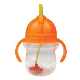 Munchkin Tip Sip Straw Cup 6M Orange Color 207ml