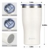 MUCR 17 oz Ceramic Lined Travel Tumbler with Cleaning Brush,