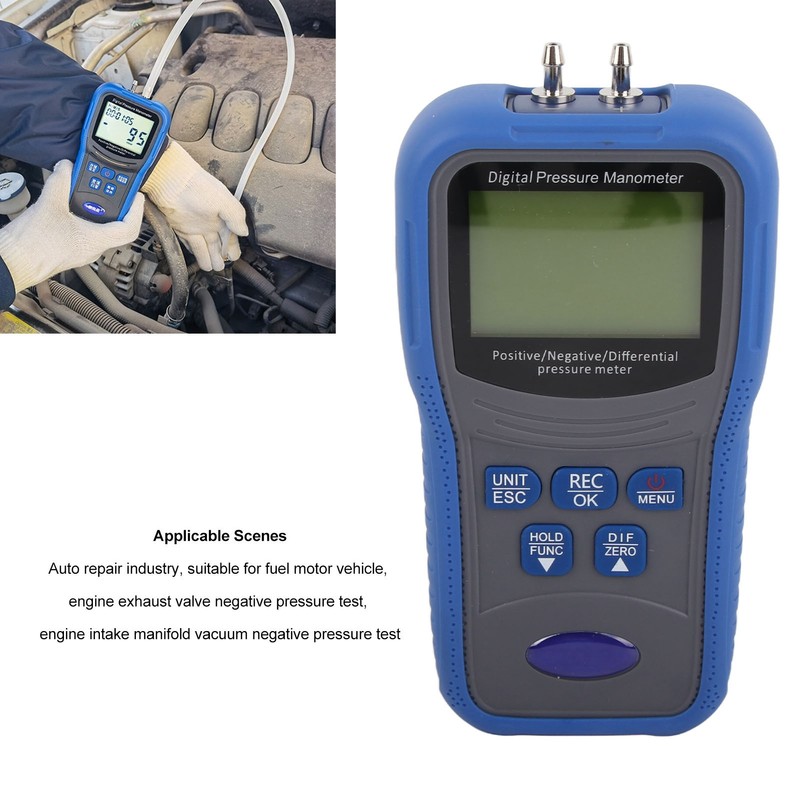 Digital Manometer LCD Display High Accuracy Sensitive Fast Measurement Gas