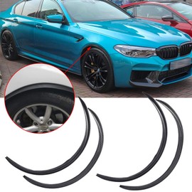 Xotic Tech Carbon Fiber Style Car Wheel Eyebrow Arch Trim Lips Strip Fender Flare Protector Universal