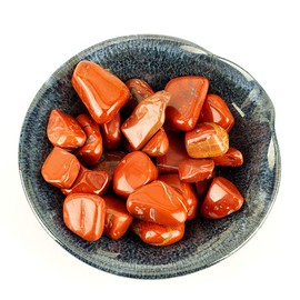 Cherry Tree Collection 1/2 Pound Polished Stones - 1/2" - 1" Size Tumbled Stones - Tumbled Crystals Bulk for Healing, Reiki, Chakra (Red Jasper)