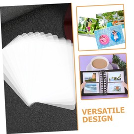 LALAFINA 100pcs Waterproof Photo Laminating Sheets Plastic Film for Cold Laminating Self Sheets for