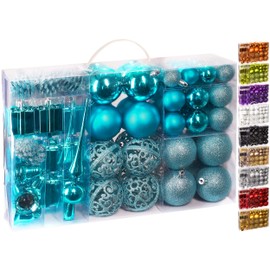 Brubaker, 101-piece set of Christmas baubles with a tree topper, Christmas decoration