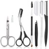 Eyebrow Trimmer Kit, 6 in 1 Eyebrow Scissors, Tweezer, Eyebrow