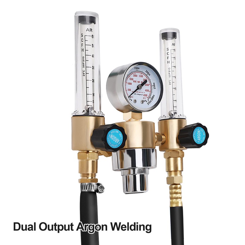 BETOOLL Argon/CO2 MIG TIG Flow meter Gas Regulator Gauge 0-60