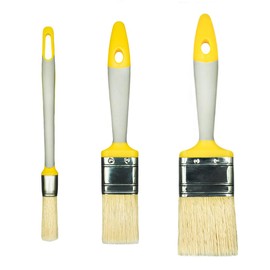 Hardy Set of 3 Brushes 18 mm 35 mm 50 mm Series 21 for Painting Work Precise Covering Synthetic Bristles 2-Component Profiled Non-Slip Handle