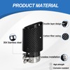 Carbon Fiber Exhaust Tip 2.5" Inlet to 4" Outlet, Bolt-On