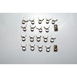 Unbranded 20 PCS 5mm 3/16" 6MM 1/4"Spring Band Action Fuel Silicone Vacuum Hose Pipe Clamp