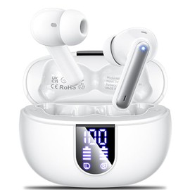 Monyhigh Wireless Earbuds,Wireless Headphones Bluetooth 5.3 NEW 50H Bluetooth Earphones in Ear USB-C pink