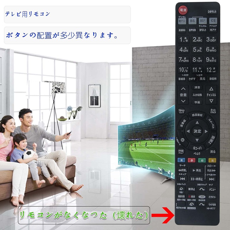 PerFascin Replacement Remote Control Fits for Hitachi TV C-RT7 C-RS4