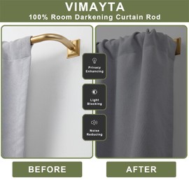 Vimayta Wrap Around Curtain Rod for 28 to 160 Inches Window, Splicing Structure, 1 Inch Room Darkening Blackout Curved Drapery Rods with Heavy Duty Alloy Bracket, Wall&Ceiling Mounted, Brushed Gold