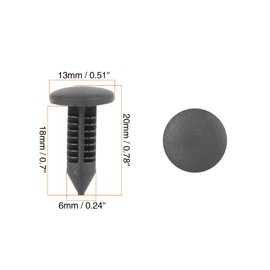 X AUTOHAUX 20pcs 5mm Hole Dia Plastic Bolt Rivets Fastener Trim Panel Retainer Clips Black for Toyota