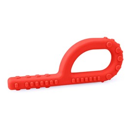 ARK® Grabber Standard in Smooth or Textured with Easy Handling for Children Thanks to Loop Shape Including ATC Care Instructions - Jaw Motor Skill, Biting Block, Chewing, Teething (Textured, Soft,