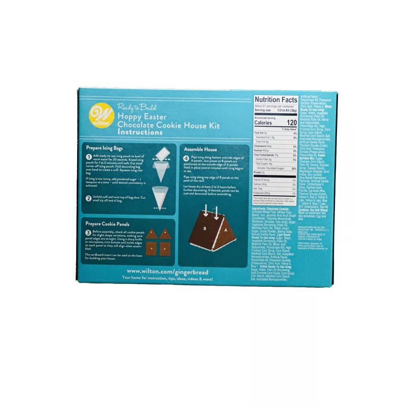 Wilton Ready To Build Happy Easter Chocolate Cookie House Kit.