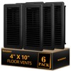 WAWINY Floor Register 4x10,6 Pack Heavy Duty Steel Vent Covers
