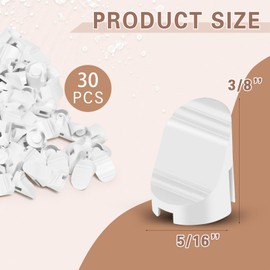 30 Pcs Entry Doors Frame Plugs for a Smooth Star Style Door 3/8 x 5/16 Diameter Doors Frame White Plugs Compatible with Therma-Tru Entry Doors Frame, with Storage Case