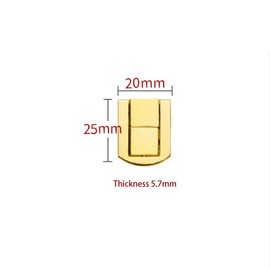 6pcs Toggle Catch Lock,Antique Vintage Lock, RETR Golden Hasp with Screws for Jewellery Boxes,Trinket Boxes,Gift Boxes Yellow 20 * 25mm