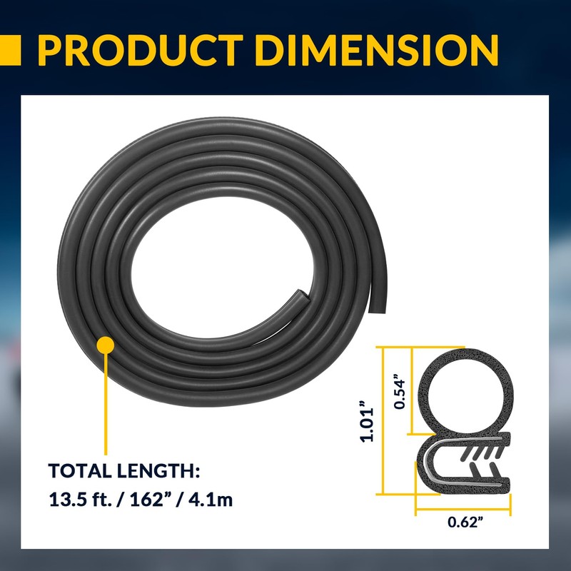 13.5ft Cab Door Weatherstrip Seal R60-6001-650 for Peterbilt 359, 379,
