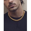Curb Link Chain Necklace Men 18K Gold Plated Choker