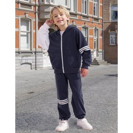kadoubiyoo Boys Clothes Size 13-14 Kids' Clothes Fall Winter Outfits Fashion Full Zip Hooded Sweatshirt Jogging Sweatpants 2 Piece Sweatsuit