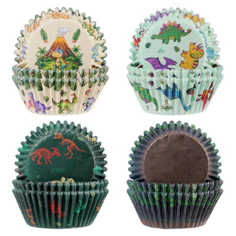 Glavatrix Dinosaur Cupcake Liners 200 Ct Standard Size Boys Birthday