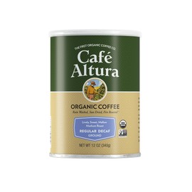 Cafe Altura Ground Organic Coffee, Regular Roast Decaf, 12 oz Can (Pack of 3)