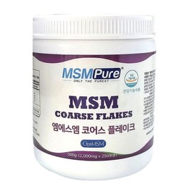 MSM Pure MSM Dietary Sulfur Cores Flakes Powder, 454g, 1 ea / 엠에스엠퓨어 MSM 식이유황 코어스플레이크 분말, 454g, 1개