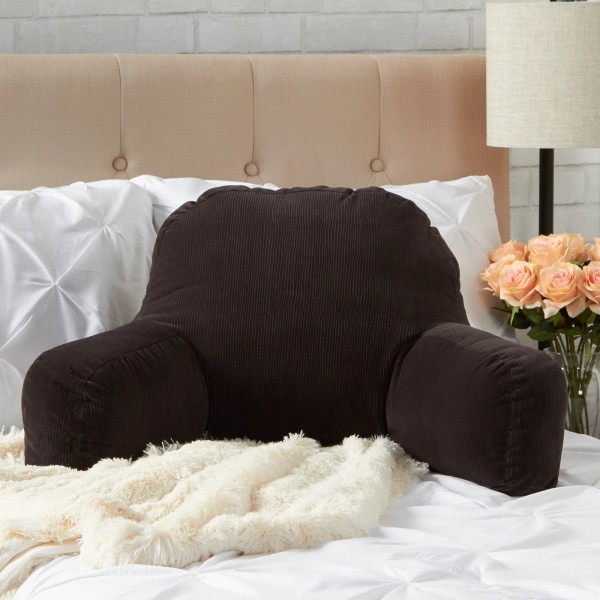 Acanva Omaha Corduroy Junior Bed Rest Pillow Charcoal Specialty